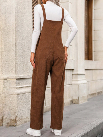 Ladies' Fashionable High Waist Wide Leg Jumpsuit For Spring & Autumn