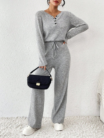 Ladies' Solid Color Button Front Jumpsuit With Lapel And Pockets