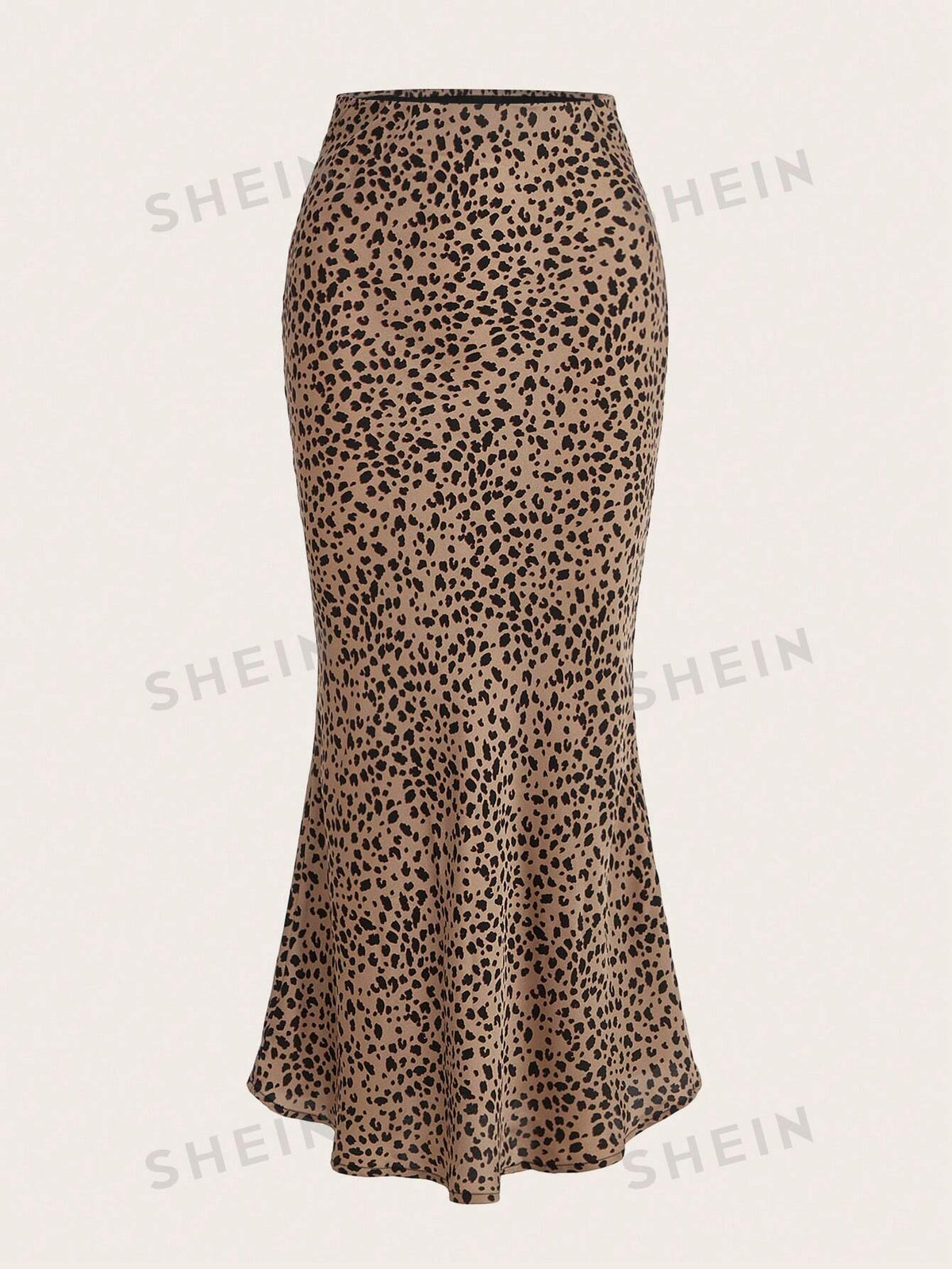Frenchy Leopard High Waist Mermaid Skirt