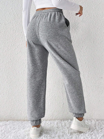 Frenchy Seam Detail Drawstring Waist Sweatpants