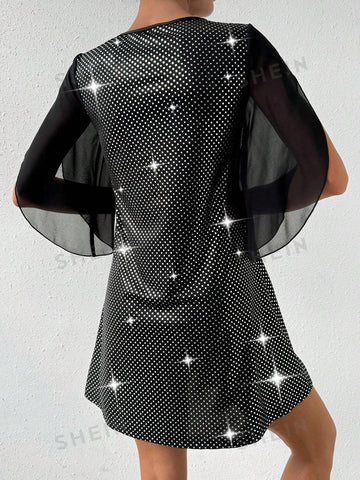 Sequin Patchwork Dress