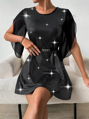 Sequin Patchwork Dress