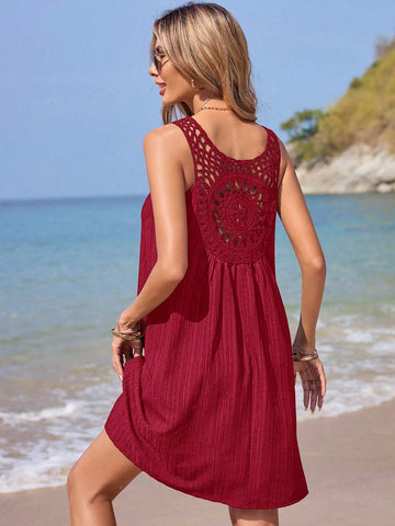 Summer Vacation Wedding Season, Casual Boho Chic Solid Color Exquisite Grain Fabric