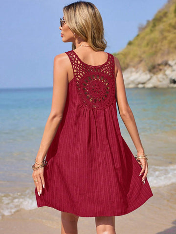 Summer Vacation Wedding Season, Casual Boho Chic Solid Color Exquisite Grain Fabric