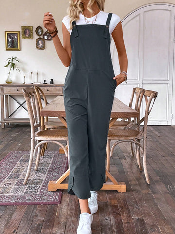 Women'S Jumpsuit With Pockets And Suspenders