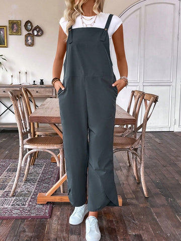 Women'S Jumpsuit With Pockets And Suspenders