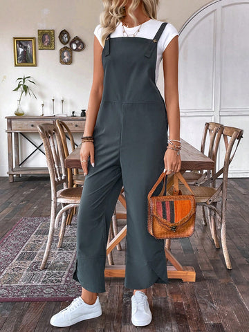 Women'S Jumpsuit With Pockets And Suspenders