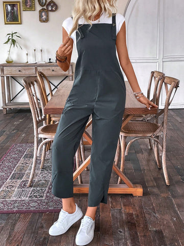 Women'S Jumpsuit With Pockets And Suspenders