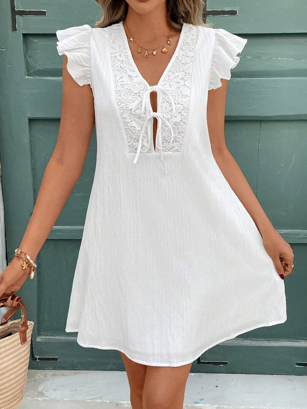 Women Sleeveless Solid Color Mini Dress, Casual And Fashionable For Everyday Wear