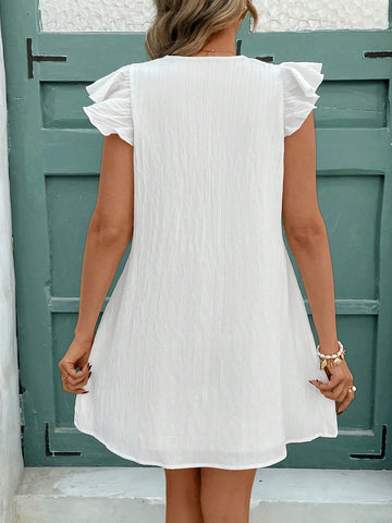 Women Sleeveless Solid Color Mini Dress, Casual And Fashionable For Everyday Wear