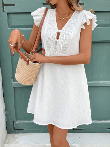 Women Sleeveless Solid Color Mini Dress, Casual And Fashionable For Everyday Wear