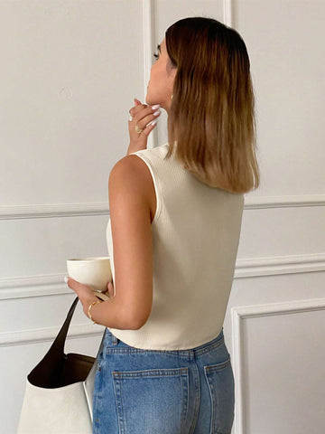 Frenchy Women Sleeveless Vest With Button Closure, Autumn/Winter