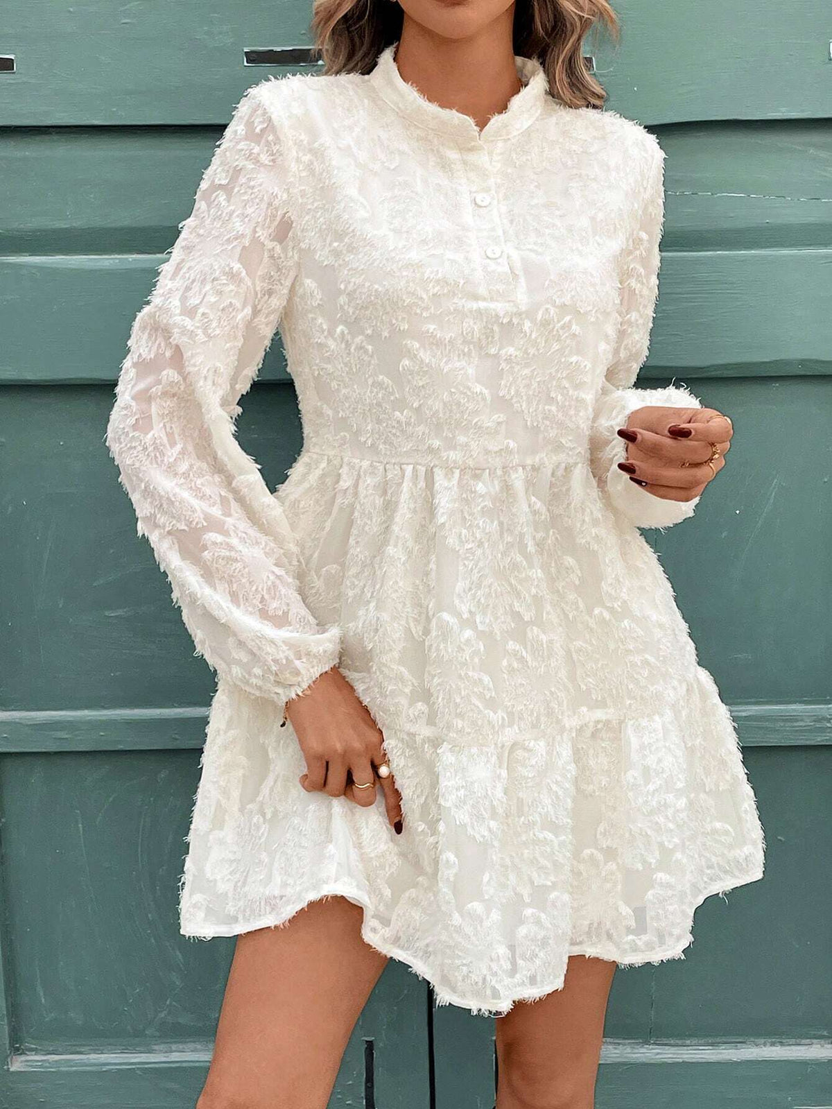 Women Winter Casual Solid Color Cutout Mini Dress