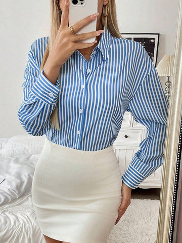 Frenchy Women's Casual Vacation Long Sleeve Shirt, Graduation Attire, Women's Clothing Blouse