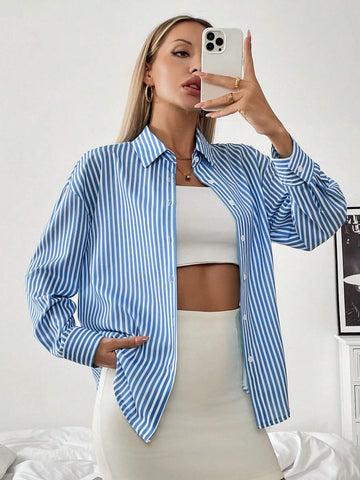 Frenchy Women's Casual Vacation Long Sleeve Shirt, Graduation Attire, Women's Clothing Blouse