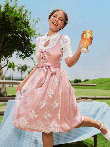 Women's Elegant Vintage Lace Patchwork Summer Dress