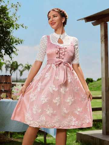 Women's Elegant Vintage Lace Patchwork Summer Dress