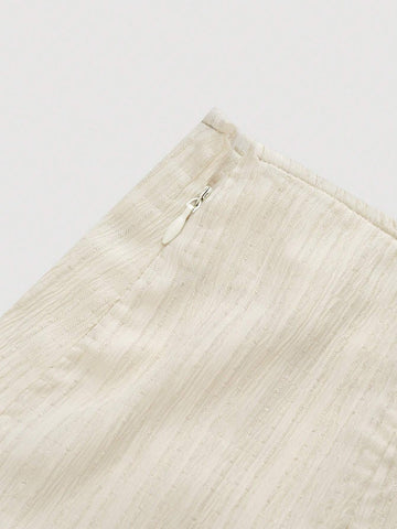 Frenchy Women's Fashion Color Block Wave Knee-Length Skirt