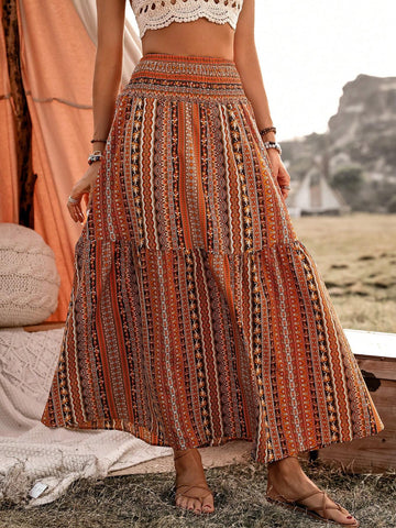 Frenchy Women's Geometric Pattern Holiday Skirt