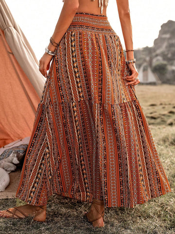 Frenchy Women's Geometric Pattern Holiday Skirt