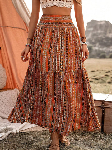 Frenchy Women's Geometric Pattern Holiday Skirt