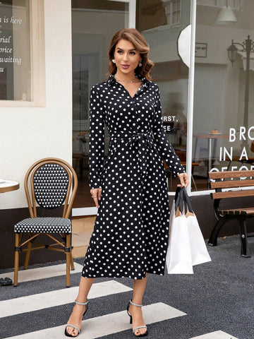 Women's Polka Dot Printed Dress