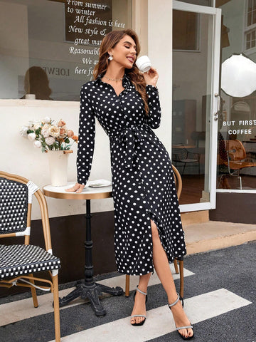 Women's Polka Dot Printed Dress