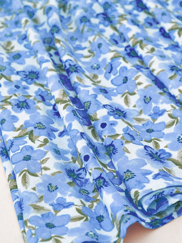 Women's Printed Belted Casual Summer Dress
