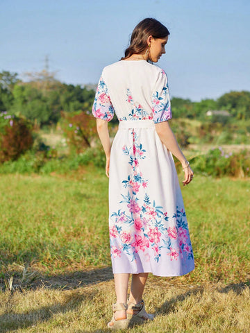 Women's Printed Short Sleeve Dress