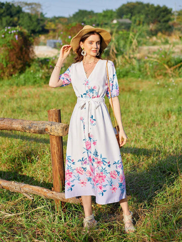 Women's Printed Short Sleeve Dress
