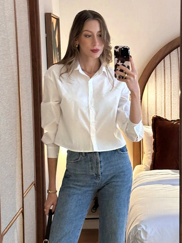 Frenchy Women's Shirt, Ladies Top, Long Sleeve, Autumn/Winter Clothing, Base Shirt