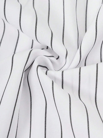 Frenchy Women's Spring/Summer Casual Striped Lantern Sleeve Blouse