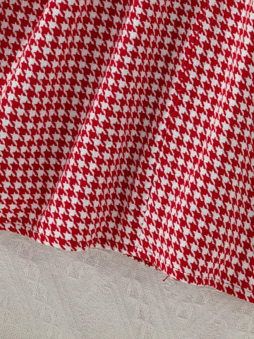 Girls A-Line Dress With Fashionable Ruffle Trim & Bow Decor, Graceful Elegance For Daily Wear