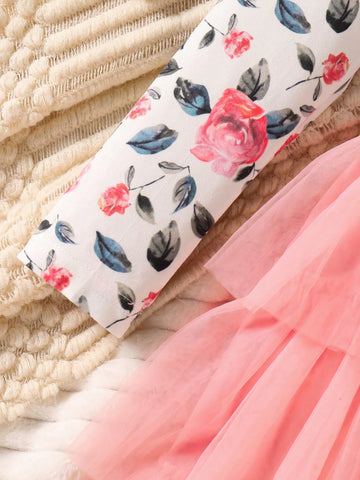Girls Autumn Long Sleeve Princess Dress, Spring/Autumn Little Girls Cake Tulle Tutu Dress, Suitable As Birthday Gift, Party Outing And Holiday Wear