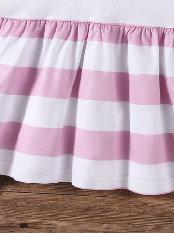 Girls' Collegiate POLO Dress, Fashionable Classic Stripe