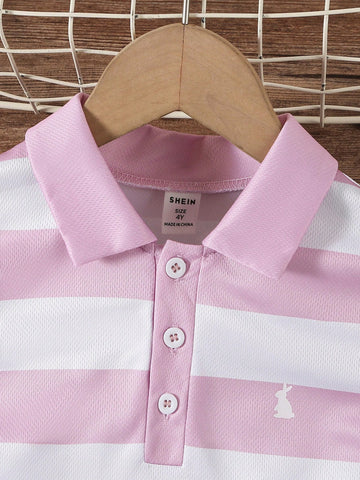 Girls' Collegiate POLO Dress, Fashionable Classic Stripe