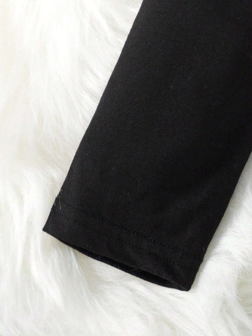 Girls Fashion Long Dress With T-Shirt Splice, Trendy Streetwear Style, Spring & Autumn