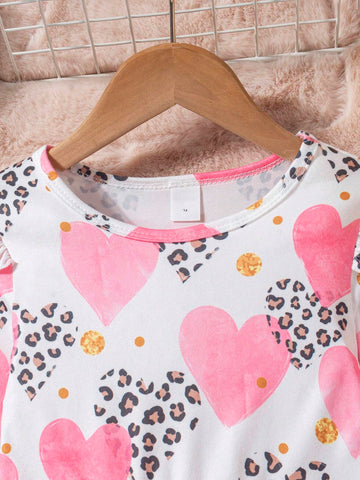 Girls Festive Turkey Animal Cartoon Print Round Neck Long Sleeve Waist Dress
