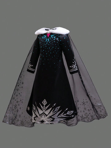 Kids Christmas Party & New Year Party Dress, Holiday Occasion Dress For Children, Autumn/Winter, Birthday Party, Festival Costume