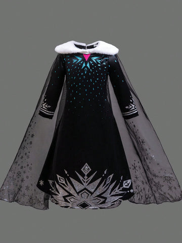 Kids Christmas Party & New Year Party Dress, Holiday Occasion Dress For Children, Autumn/Winter, Birthday Party, Festival Costume