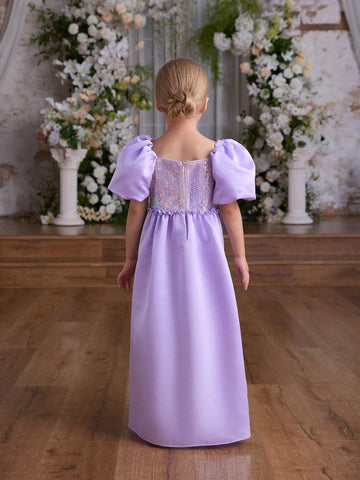 Kids Christmas Princess Girls Elegant Evening Gown Party Dress