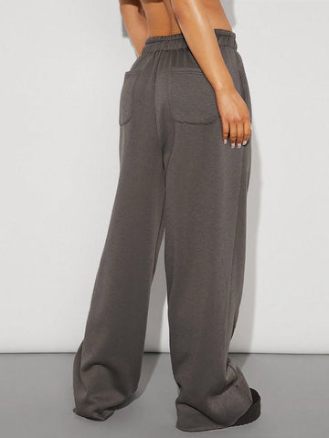 Haute Seam Raw Edge Wide Leg Sweatpants