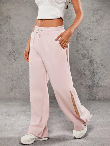 Haute Stripe Side Drawstring Sweatpants
