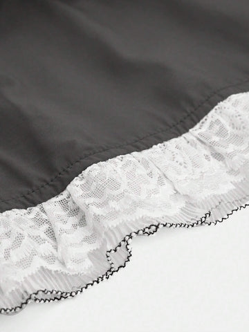 Haute Women Plaided Skirt With Bows In Front