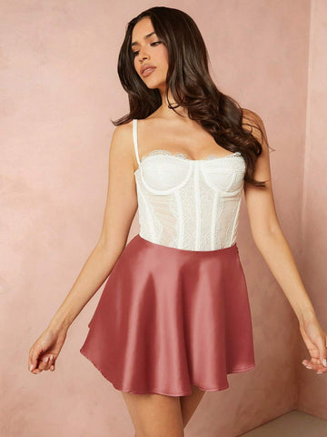 Haute Women's Casual Solid Color Flare Skirt, Summer