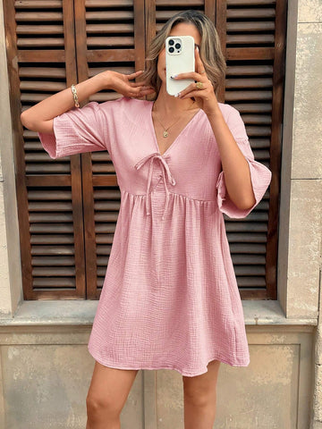 Casual A-Line Doll Collar Dress, Holiday/Vacation Style, Spring/Summer