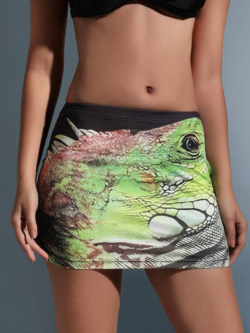 ICON Animal Print Bodycon Skirt