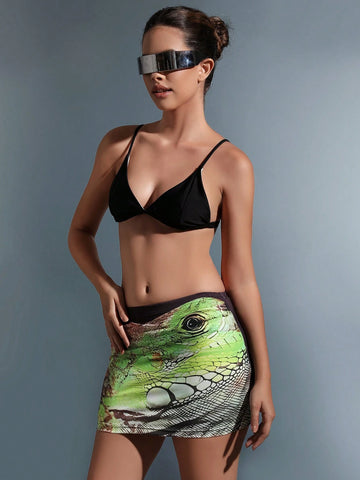 ICON Animal Print Bodycon Skirt