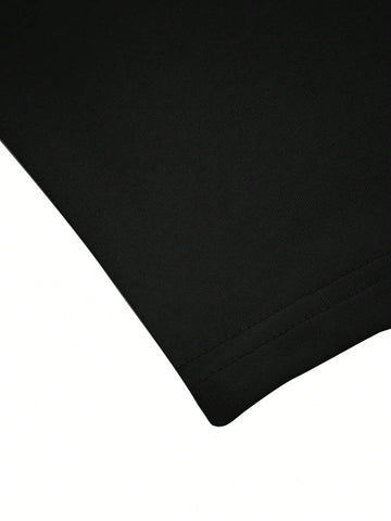 Asymmetrical Slim Fit 's T-Shirt With One Shoulder And Chain Decoration