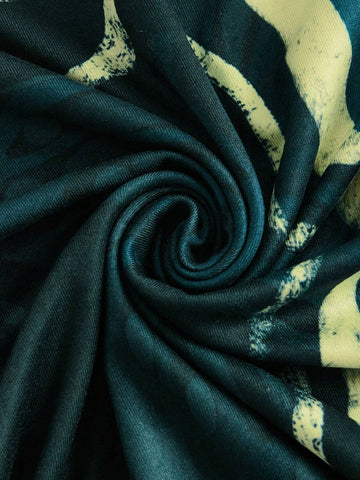 ICON Butterfly Print Lettuce Trim Skirt